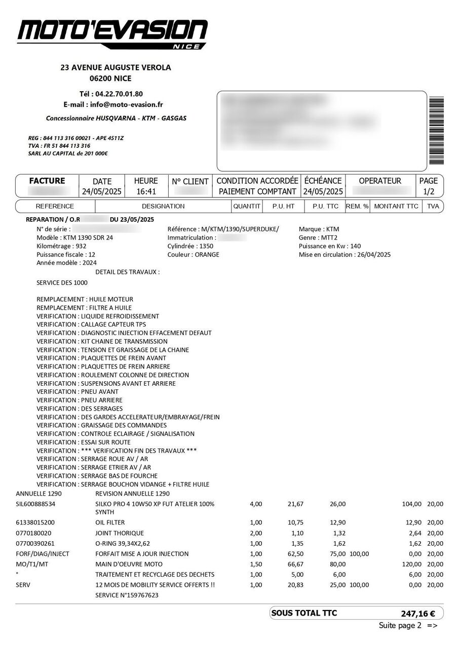 Photo KTM SUPERDUKE 1390 R