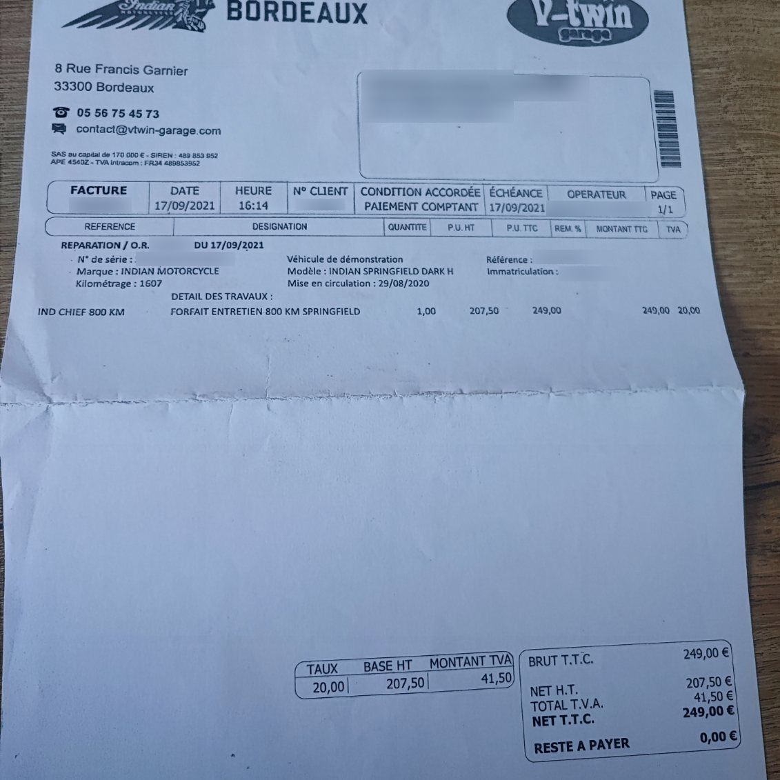 Photo INDIAN SPRINGFIELD ABS