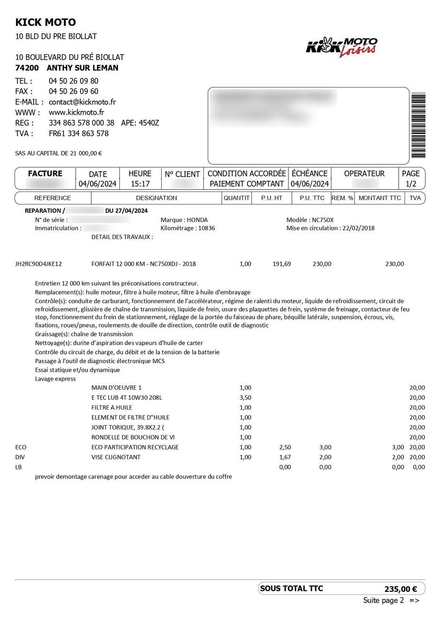 Photo HONDA NC 750 X DCT