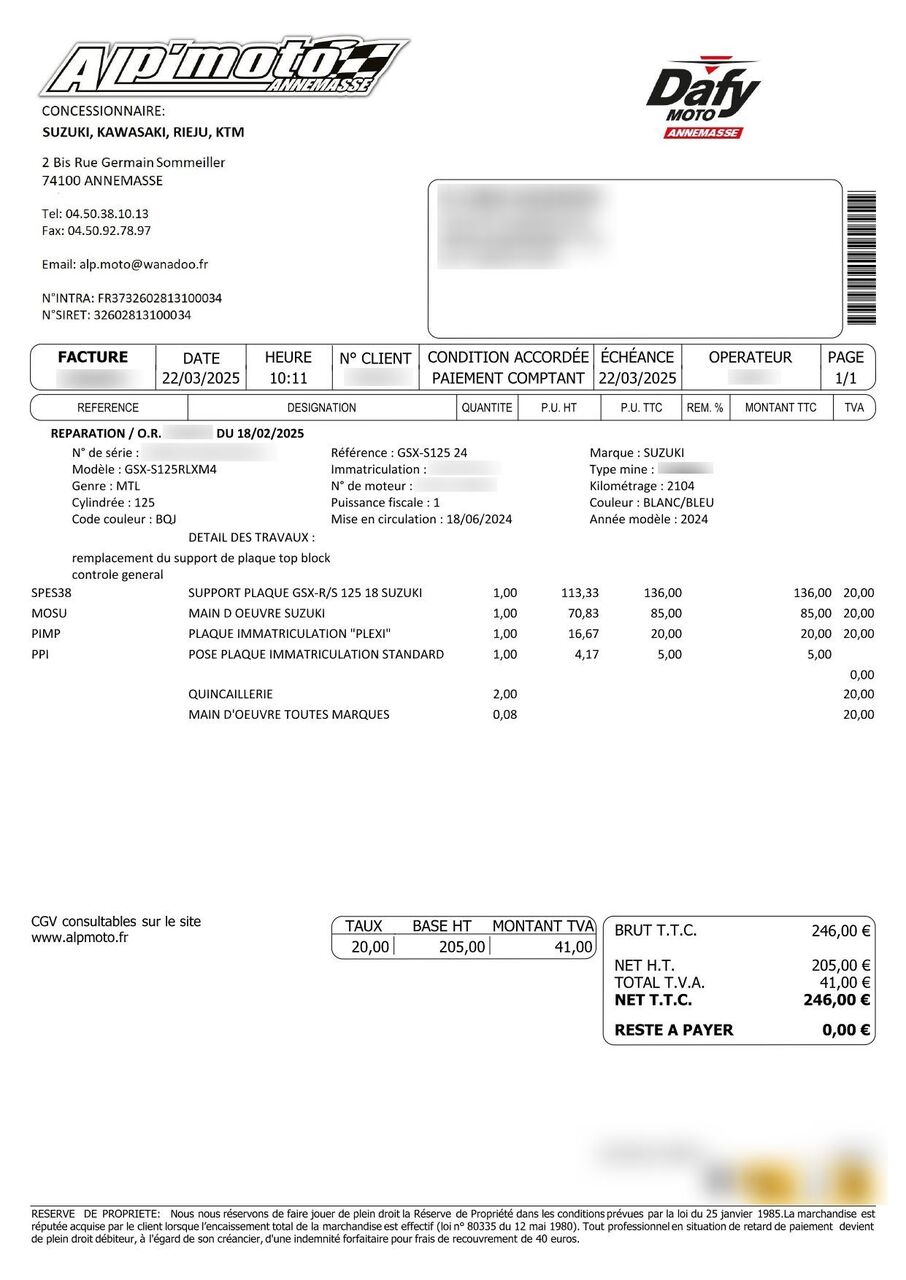 Photo SUZUKI GSX-S 125 ABS