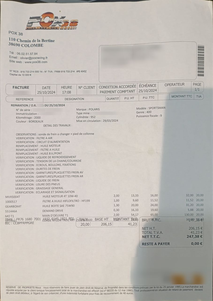 Photo POLARIS SPORTSMAN 1000