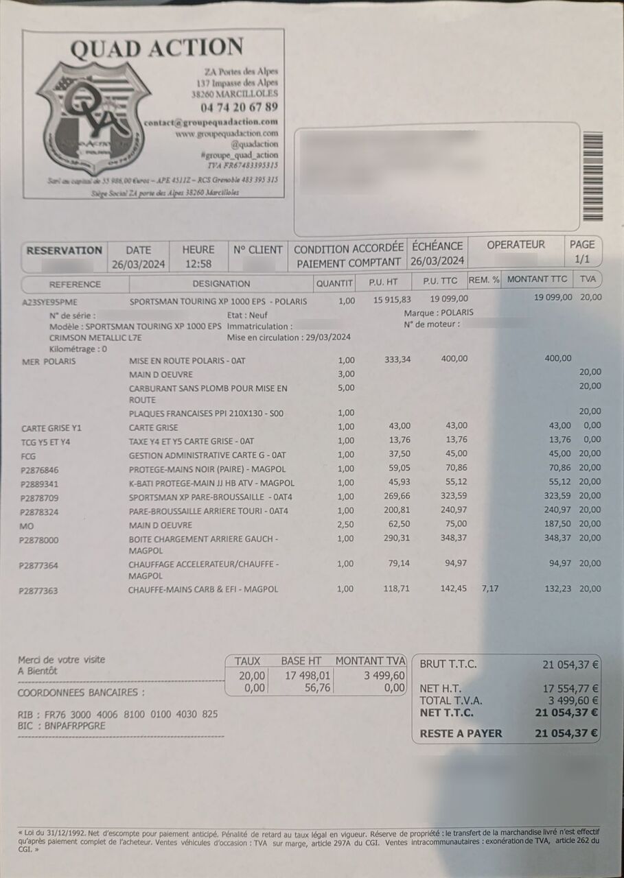 Photo POLARIS SPORTSMAN 1000