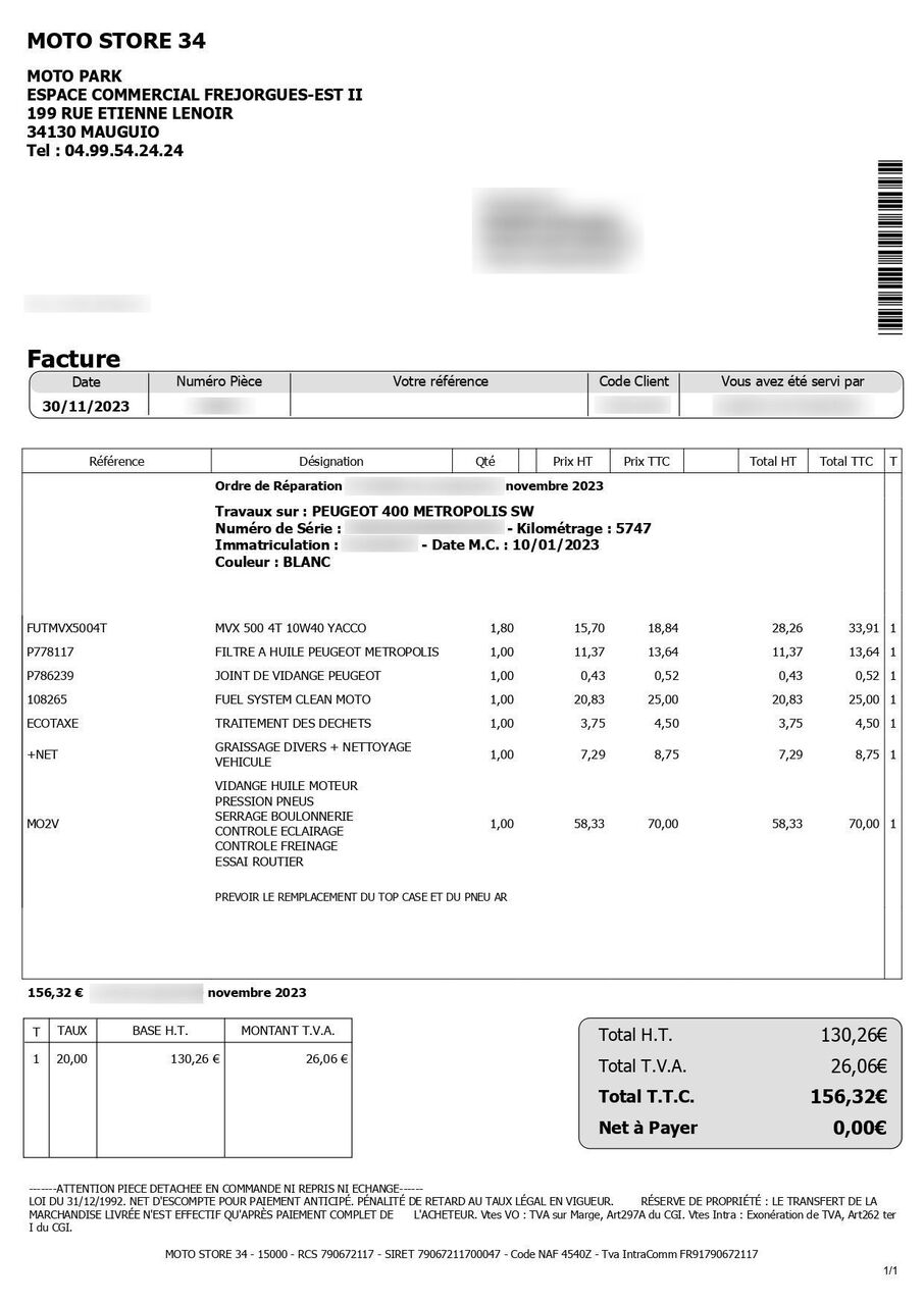 Photo PEUGEOT METROPOLIS 400
