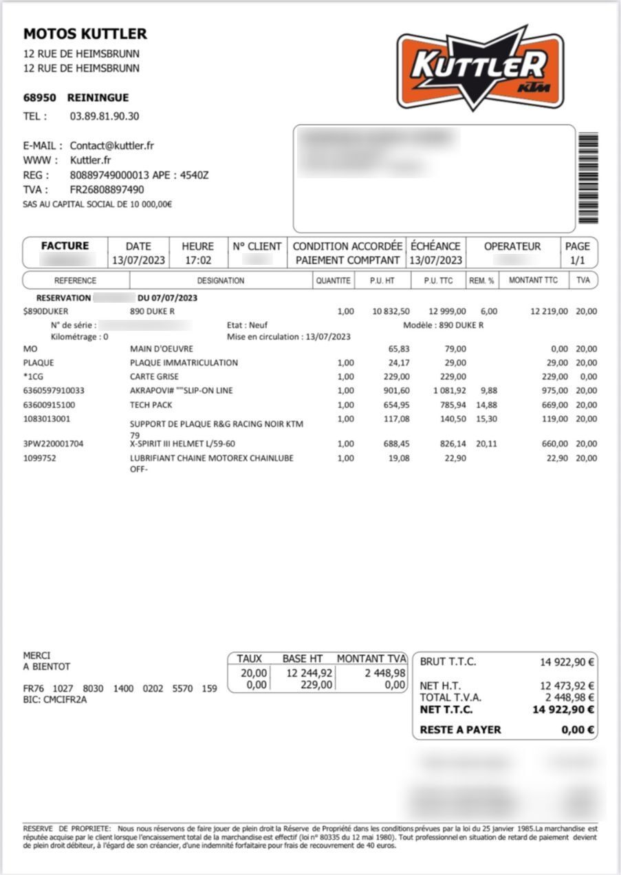 Photo KTM DUKE 890 R ABS