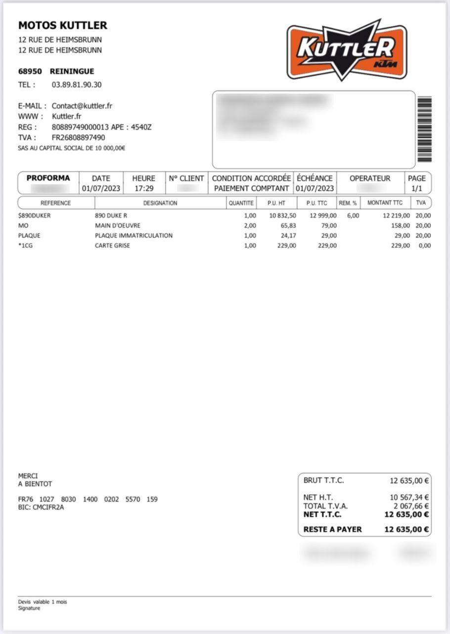 Photo KTM DUKE 890 R ABS