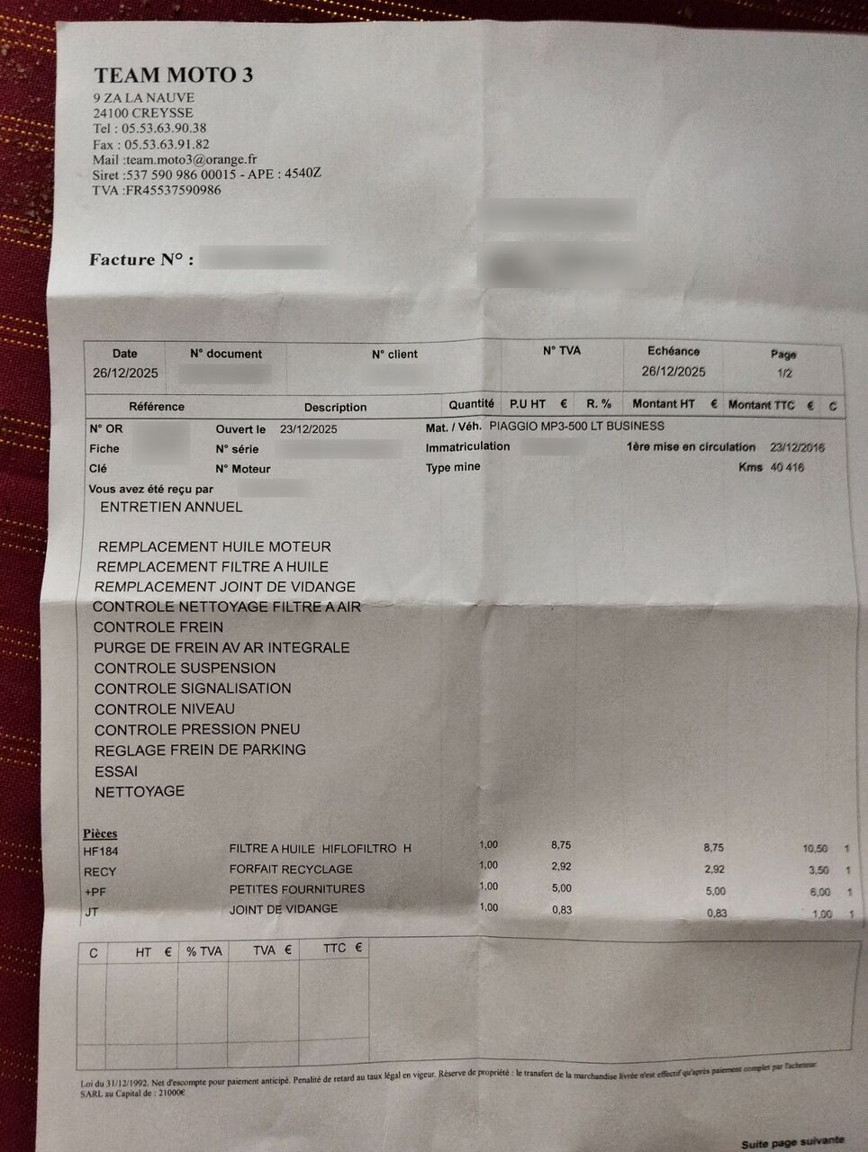 Photo PIAGGIO MP3 500 LT