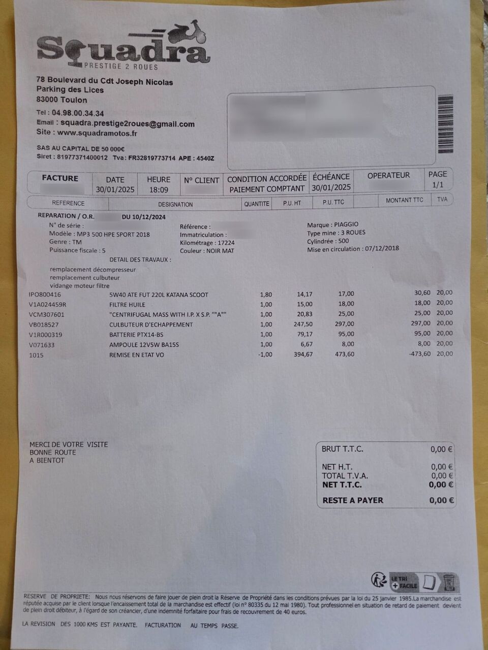 Photo PIAGGIO MP3 500 HPE