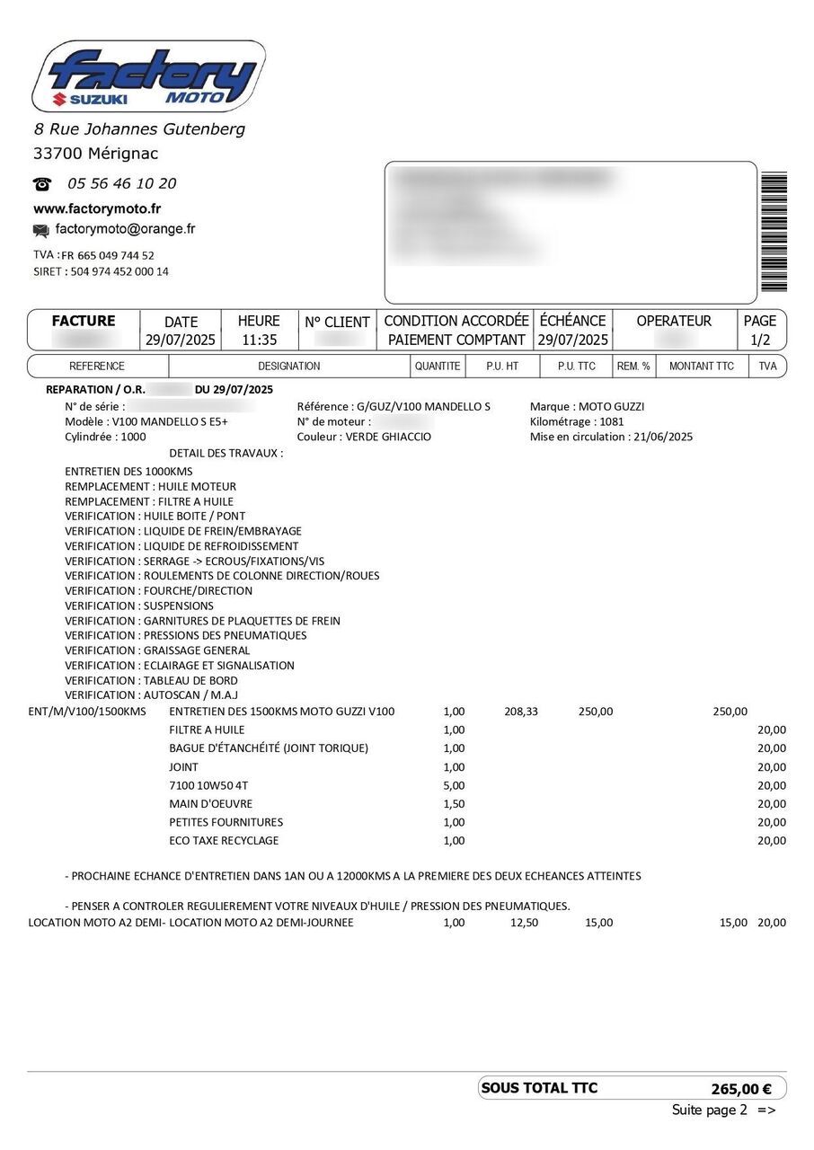 Photo MOTO GUZZI V100 S