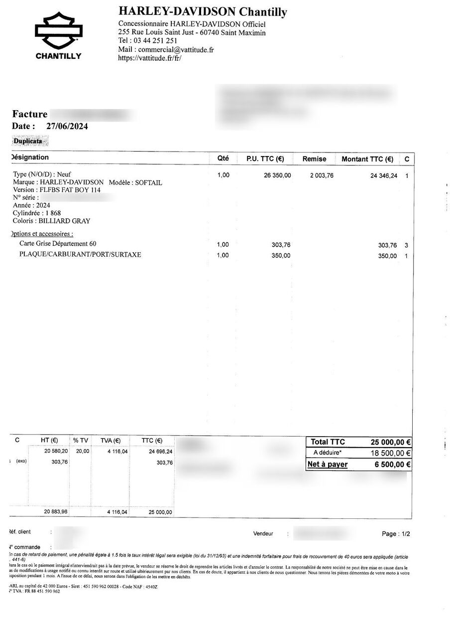 Photo HARLEY DAVIDSON FAT