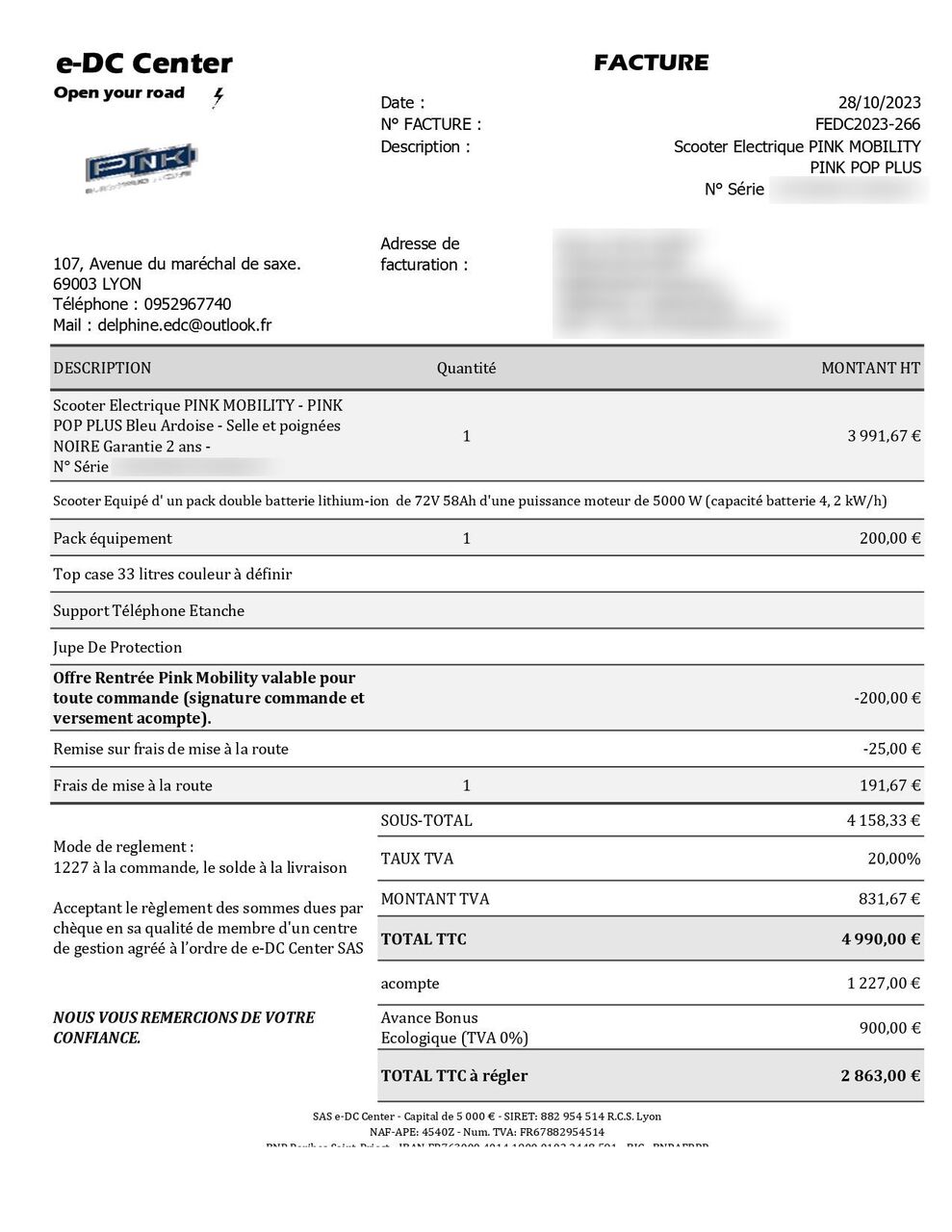 Photo PINK MOBILITY PINK POP