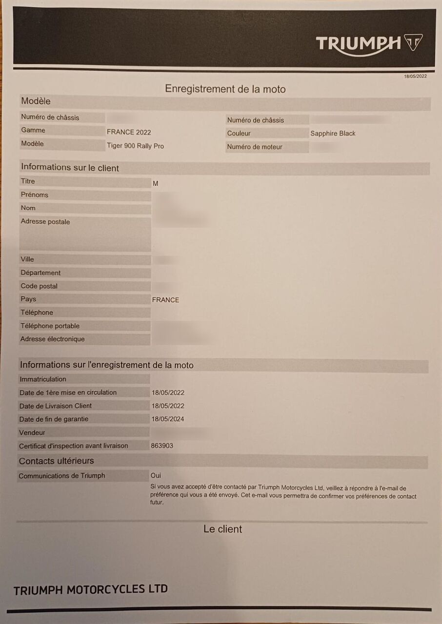 Photo TRIUMPH TIGER 900 PRO