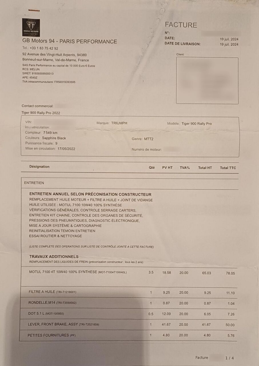 Photo TRIUMPH TIGER 900 PRO