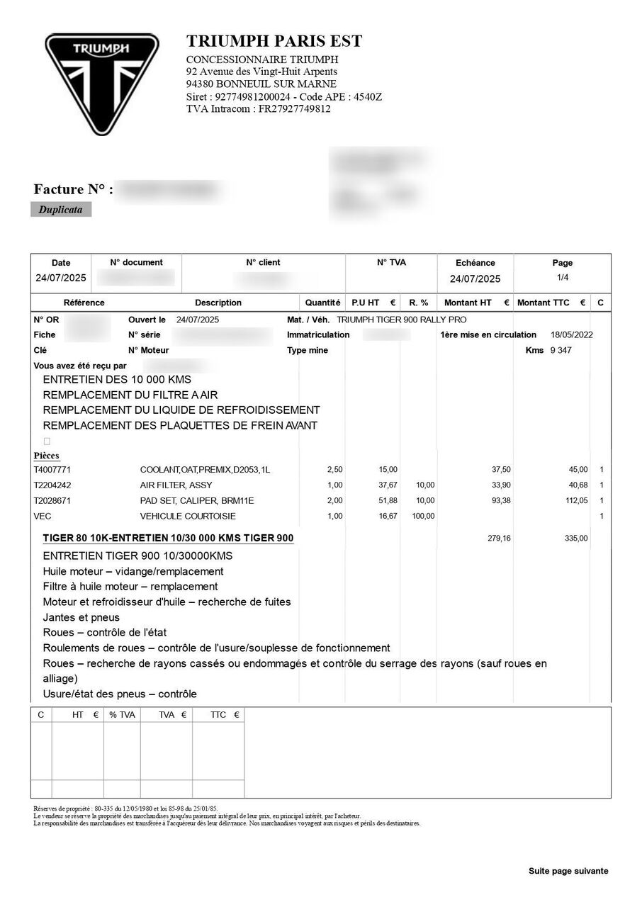 Photo TRIUMPH TIGER 900 PRO