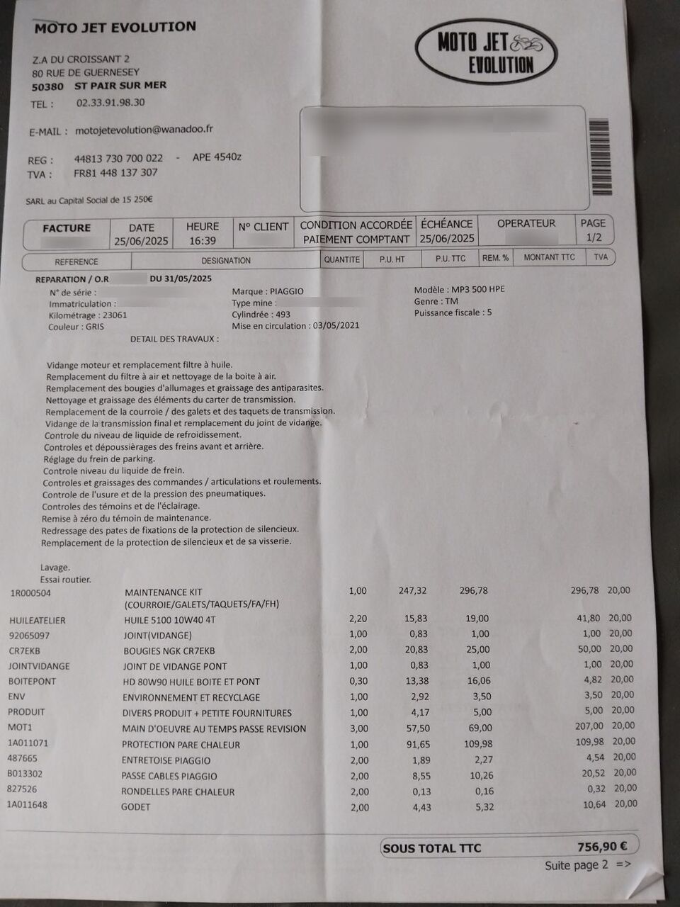 Photo PIAGGIO MP3 500 HPE