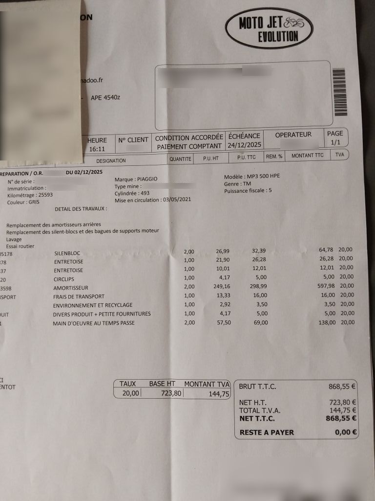 Photo PIAGGIO MP3 500 HPE