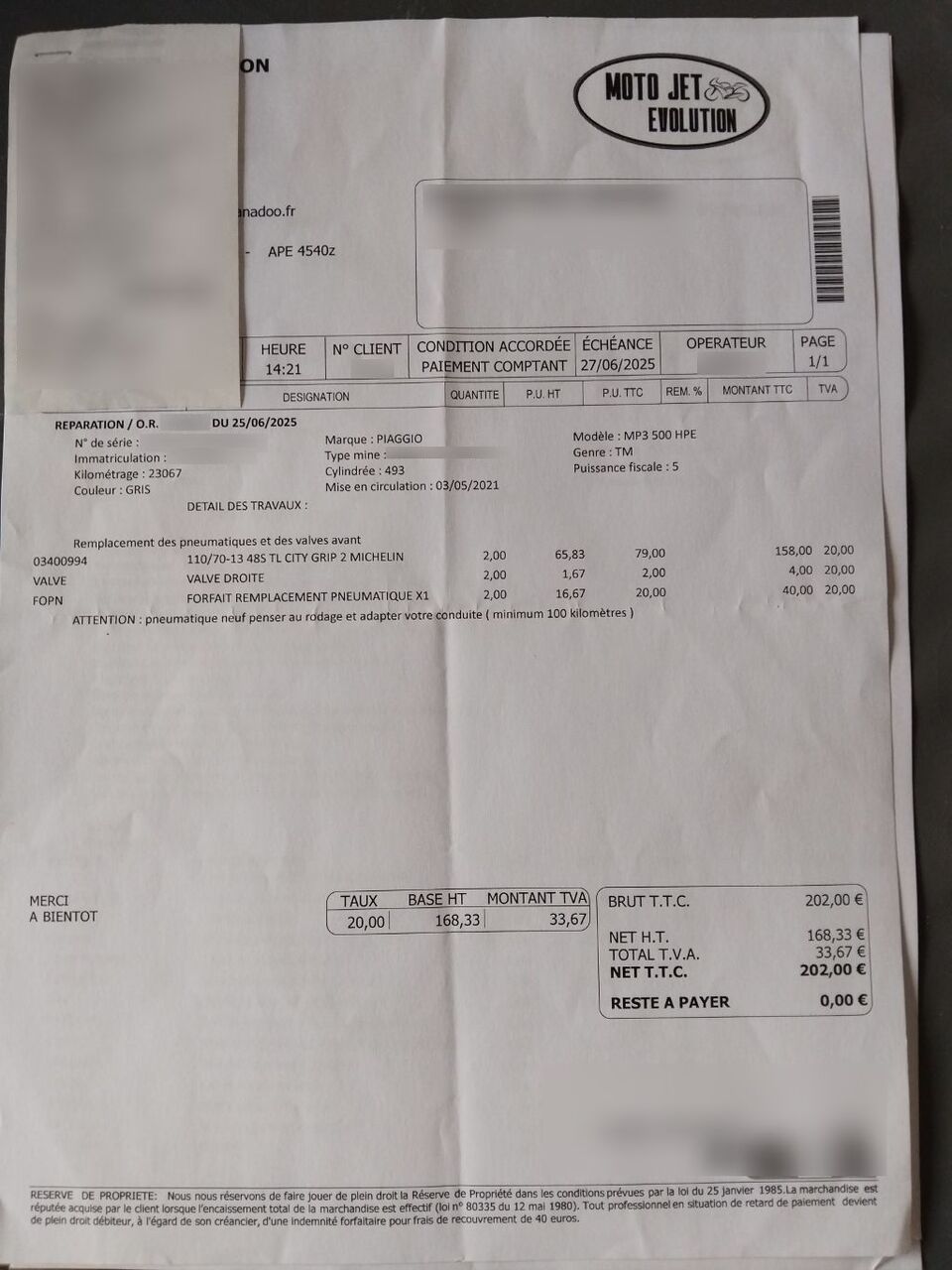 Photo PIAGGIO MP3 500 HPE