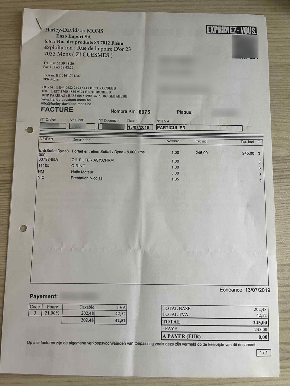 Photo HARLEY DAVIDSON 103