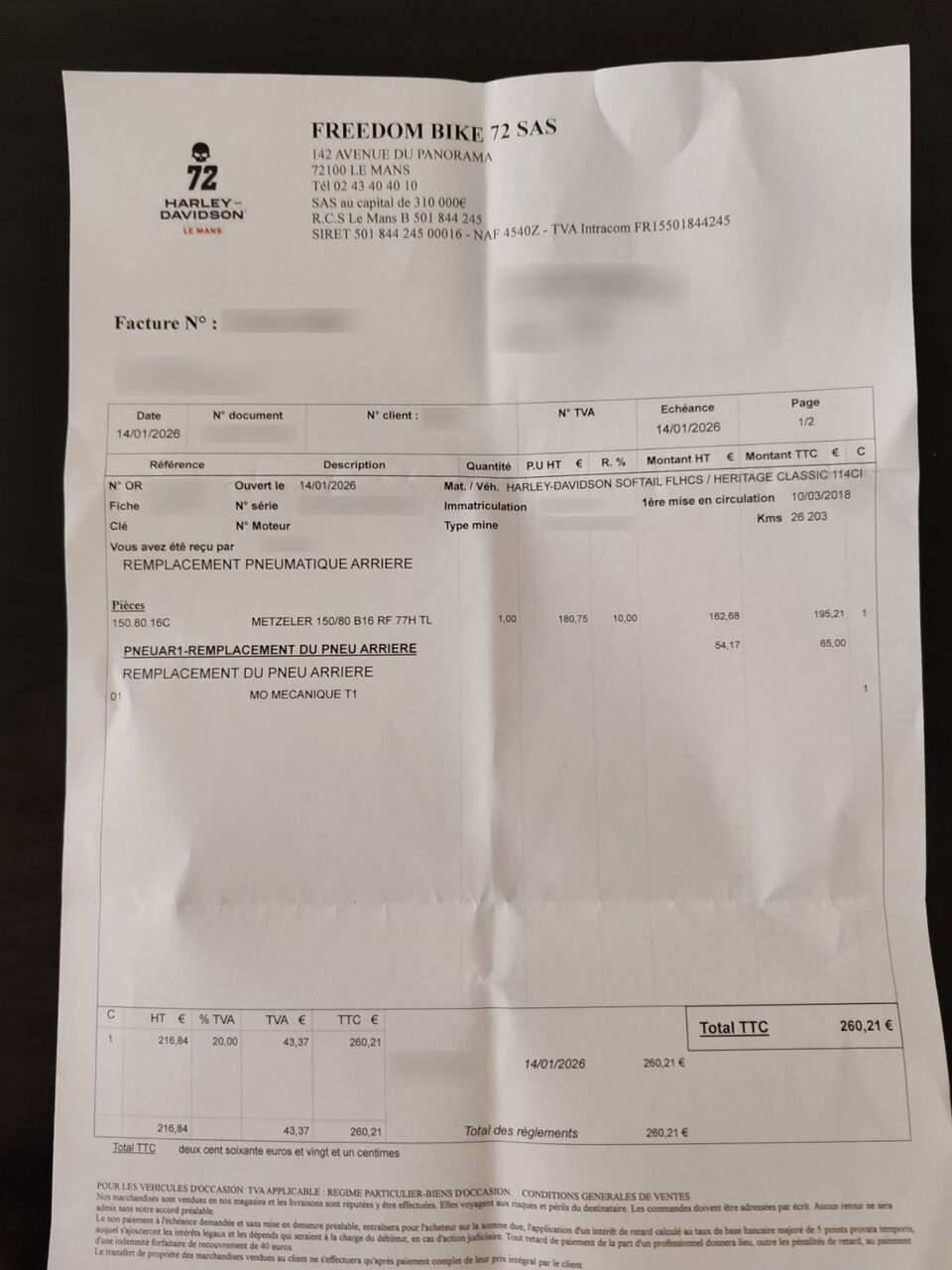 Photo HARLEY DAVIDSON 1868