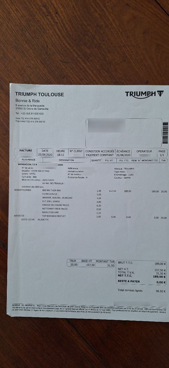 Photo TRIUMPH TIGER 900 GT