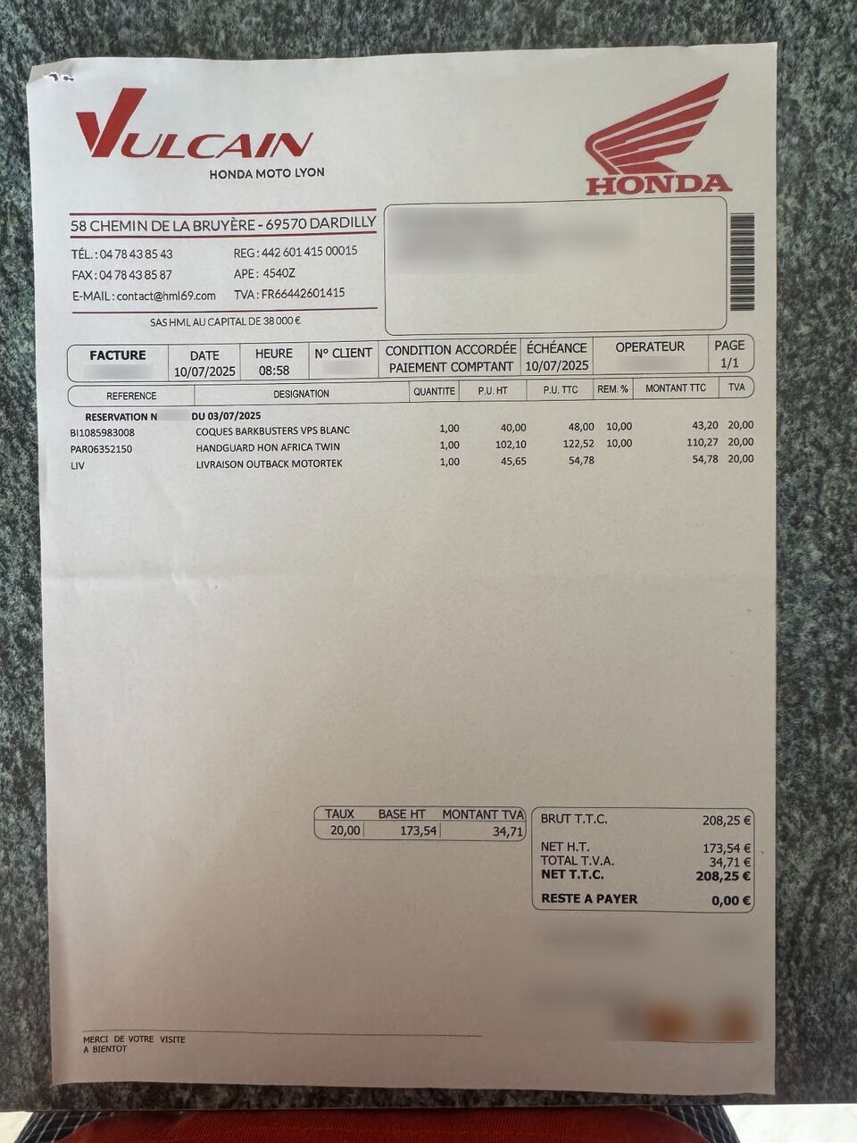 Photo HONDA AFRICA TWIN 1100