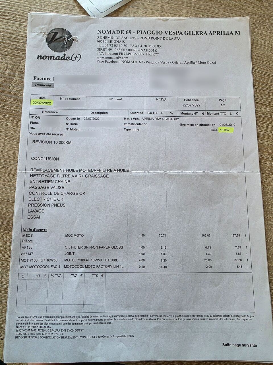 Photo APRILIA RSV4 1100 ABS