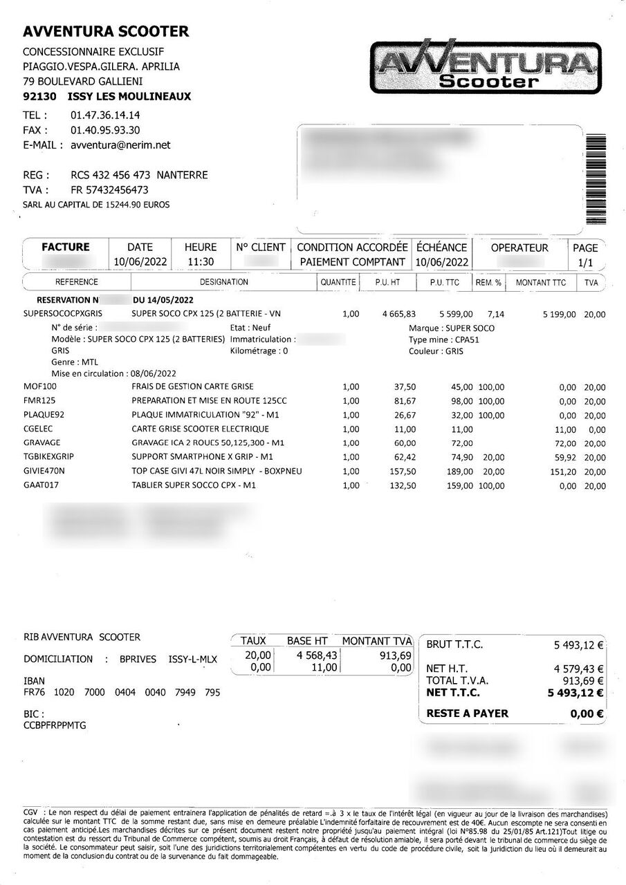 Photo SUPER SOCO CPX - 125 2