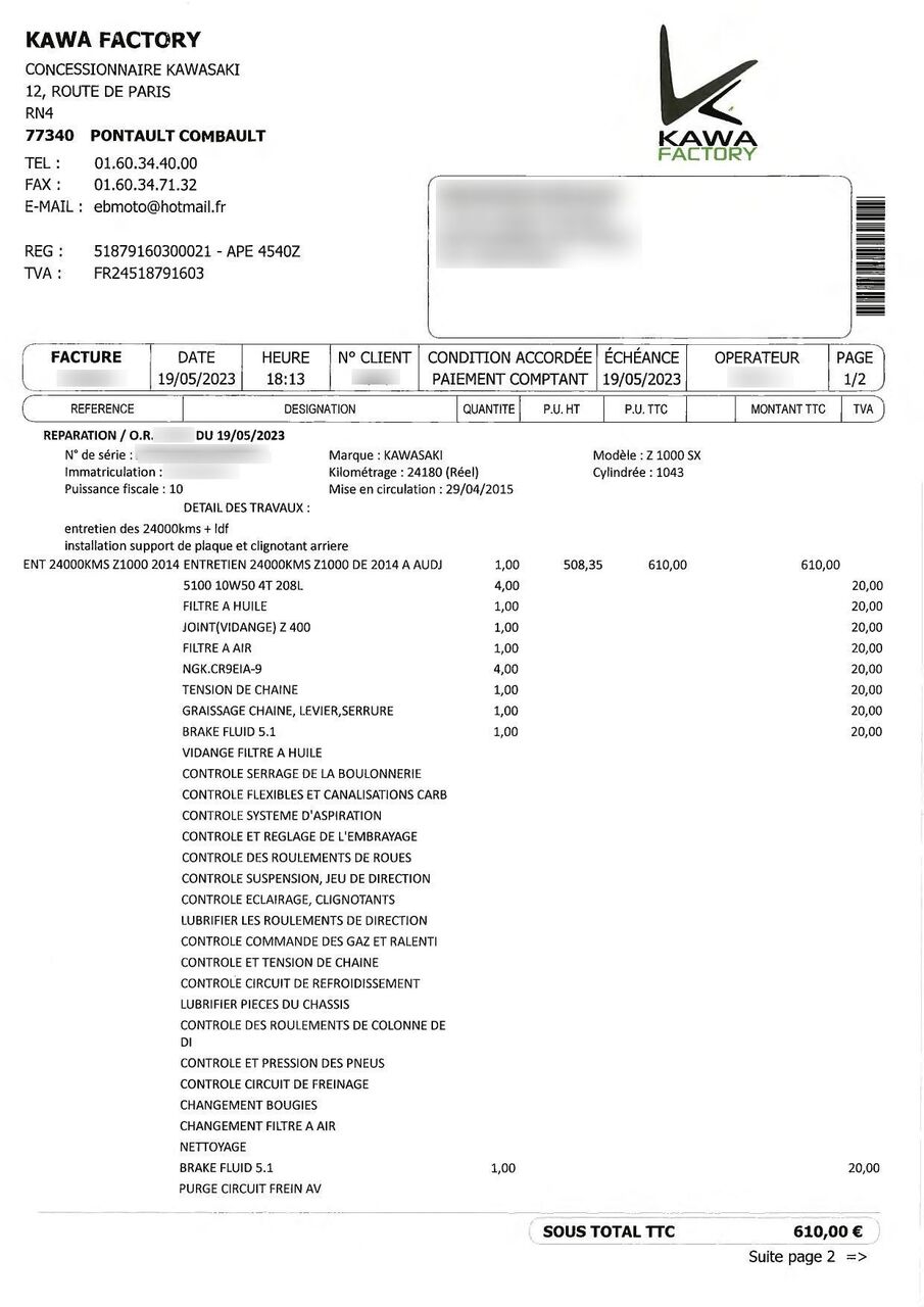 Photo KAWASAKI Z 1000 SX ABS