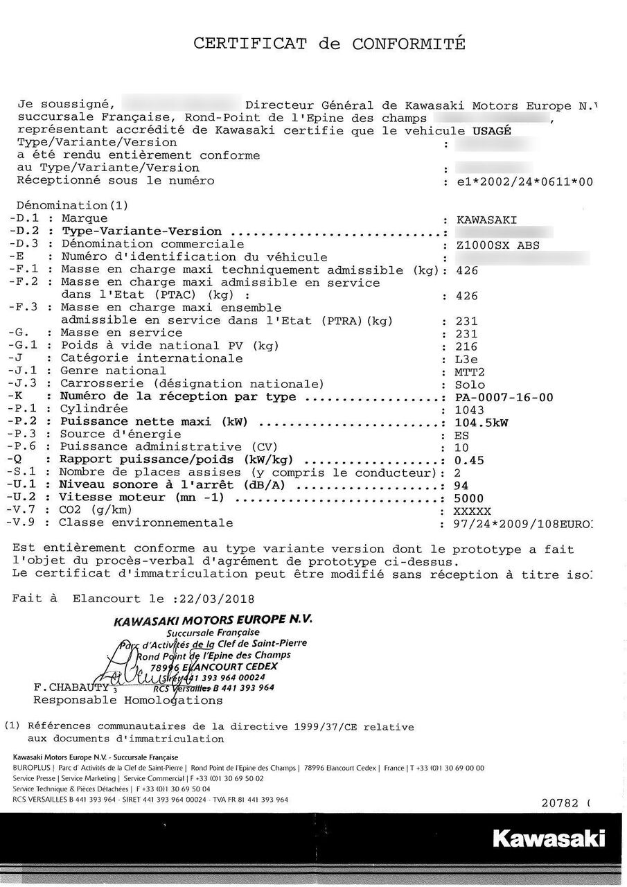 Photo KAWASAKI Z 1000 SX ABS