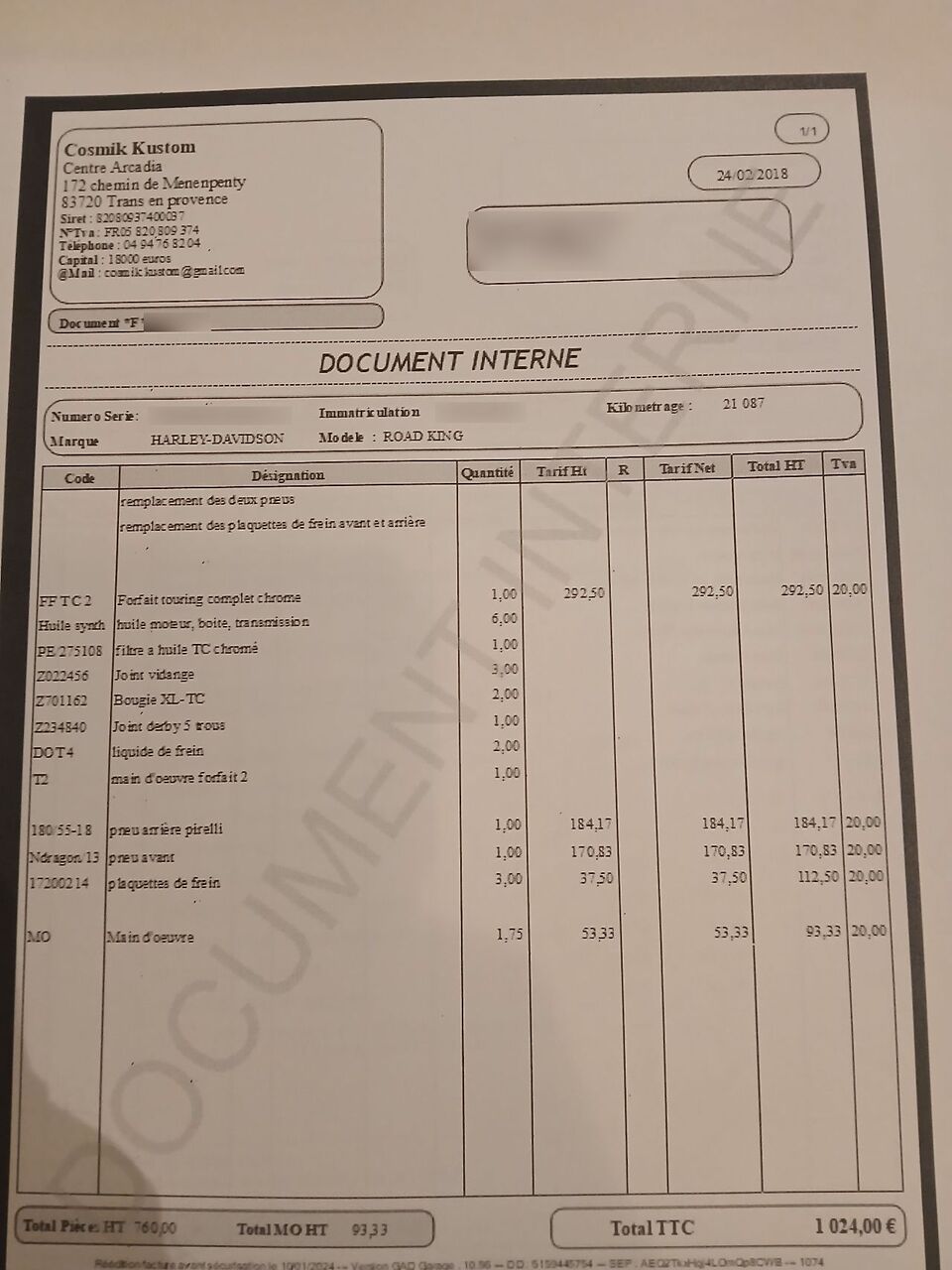 Photo HARLEY-DAVIDSON ROAD -