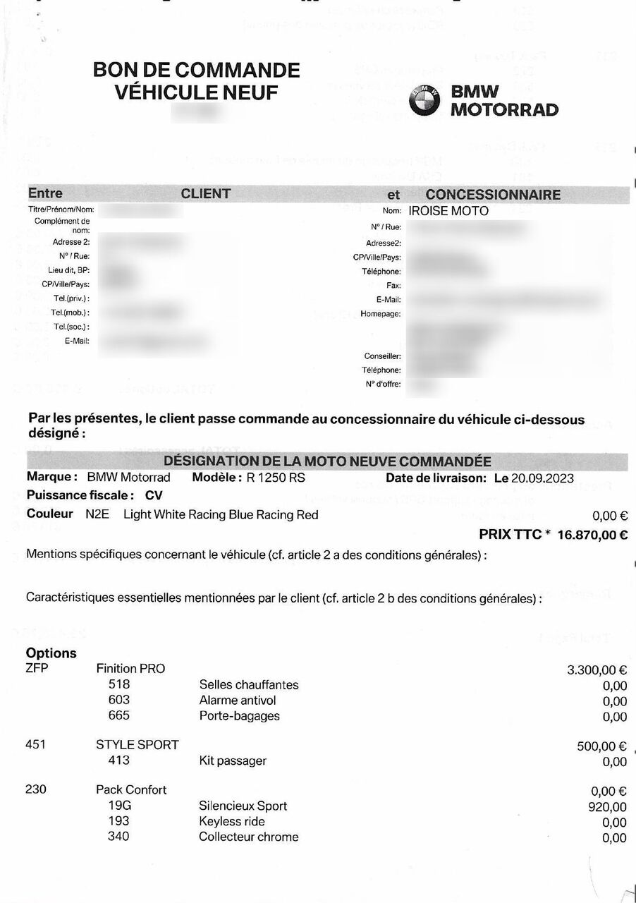 Photo BMW R 1250 RS FINITION