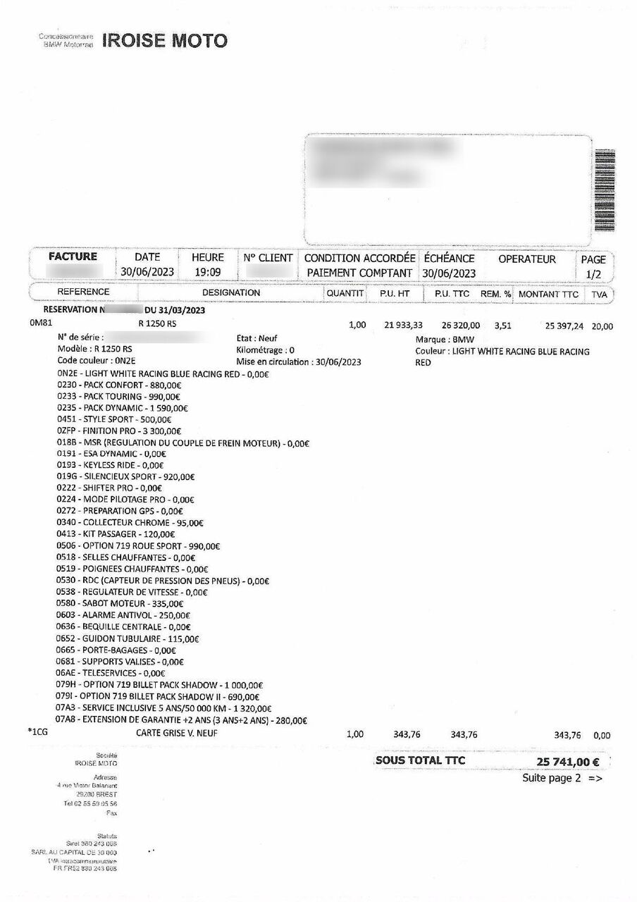 Photo BMW R 1250 RS FINITION