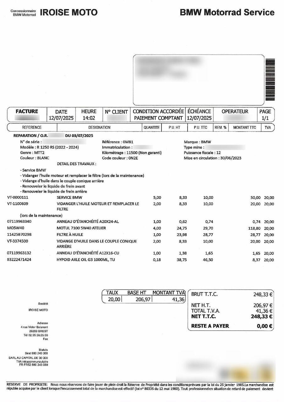 Photo BMW R 1250 RS FINITION