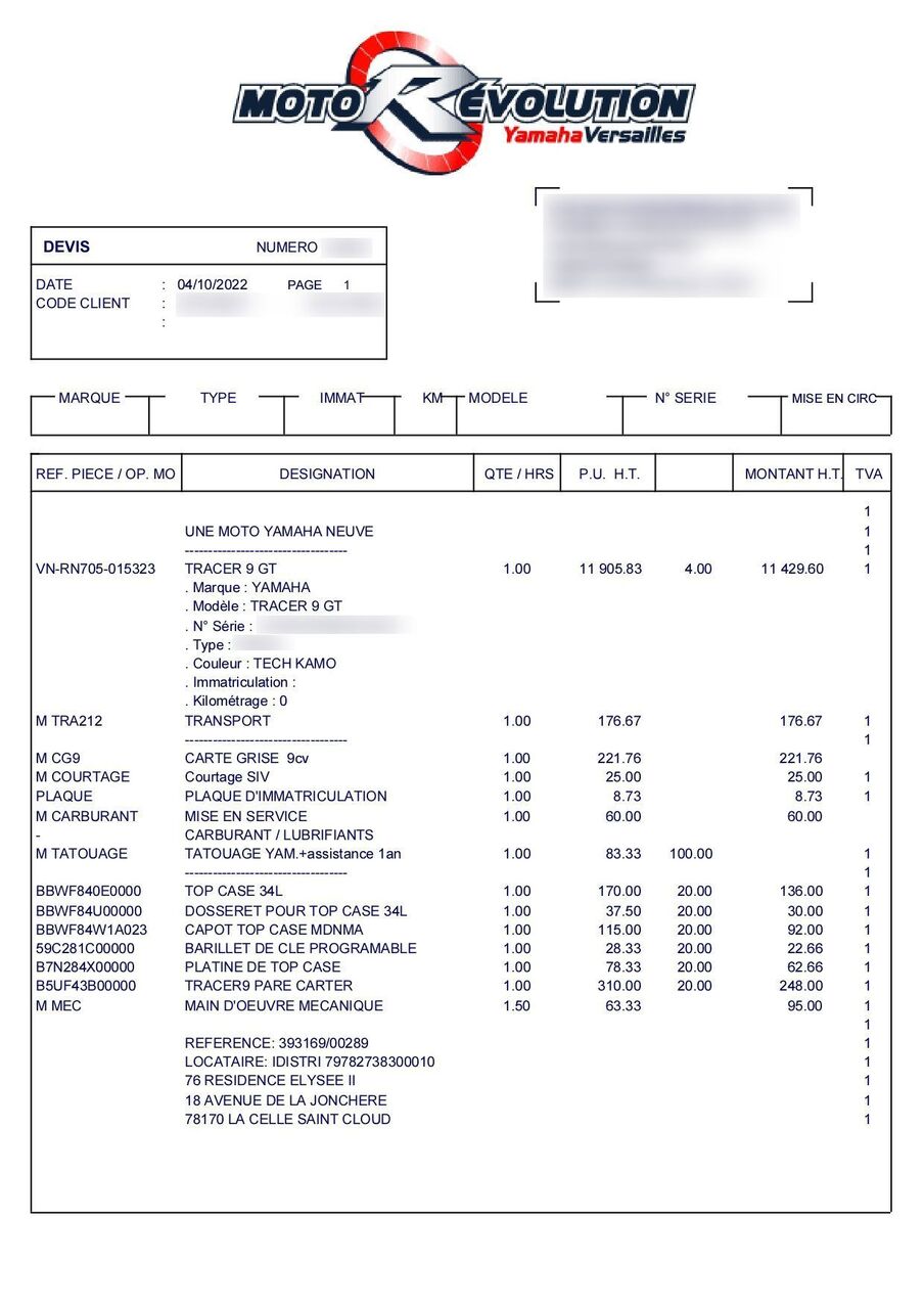 Photo YAMAHA TRACER 9 GT