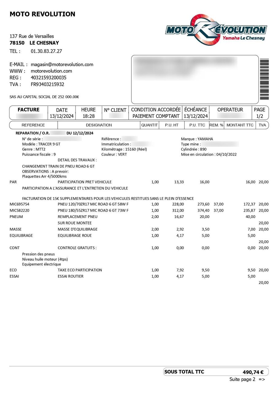 Photo YAMAHA TRACER 9 GT