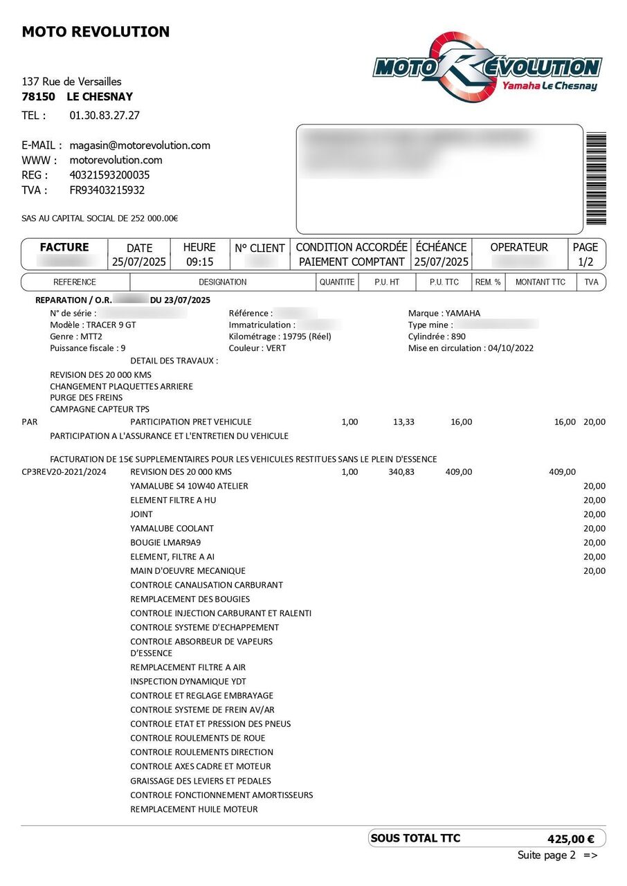 Photo YAMAHA TRACER 9 GT