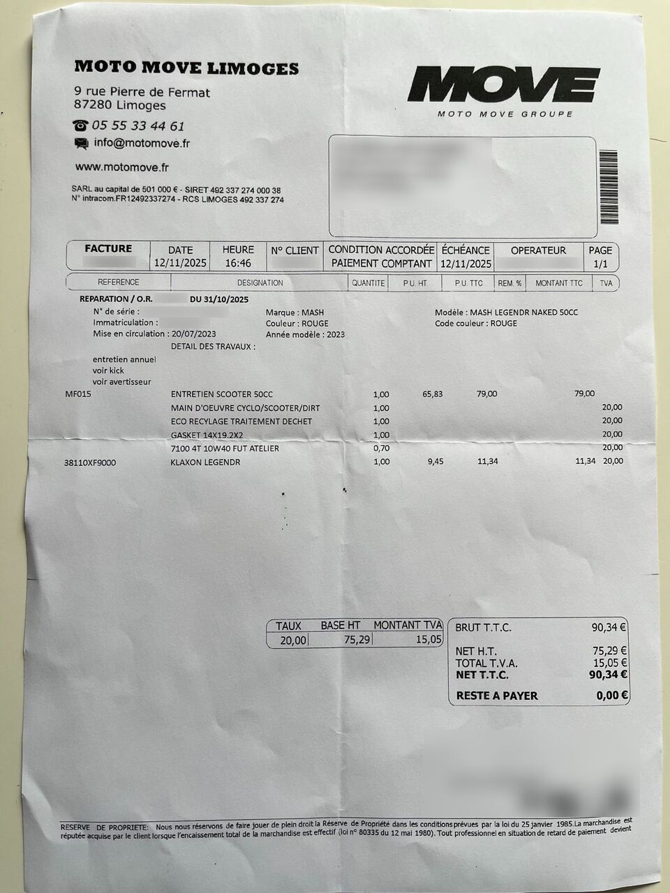 Photo MASH LEGEND'R 50 NAKED