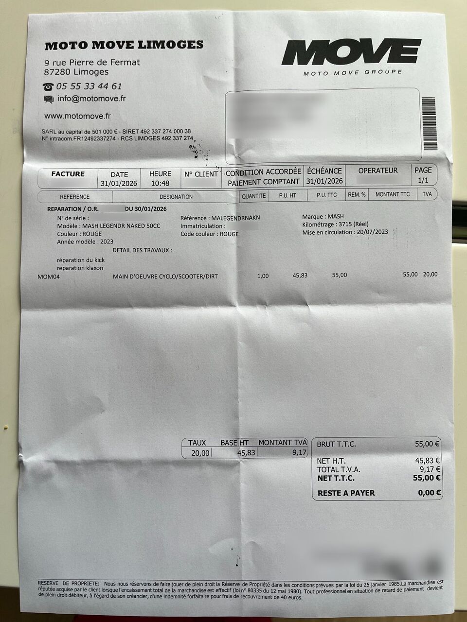 Photo MASH LEGEND'R 50 NAKED