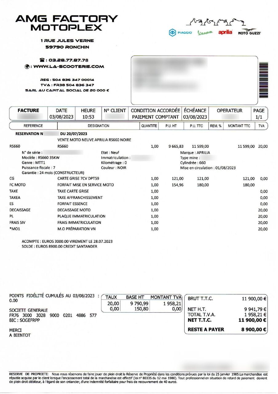 Photo APRILIA RS 660 ABS