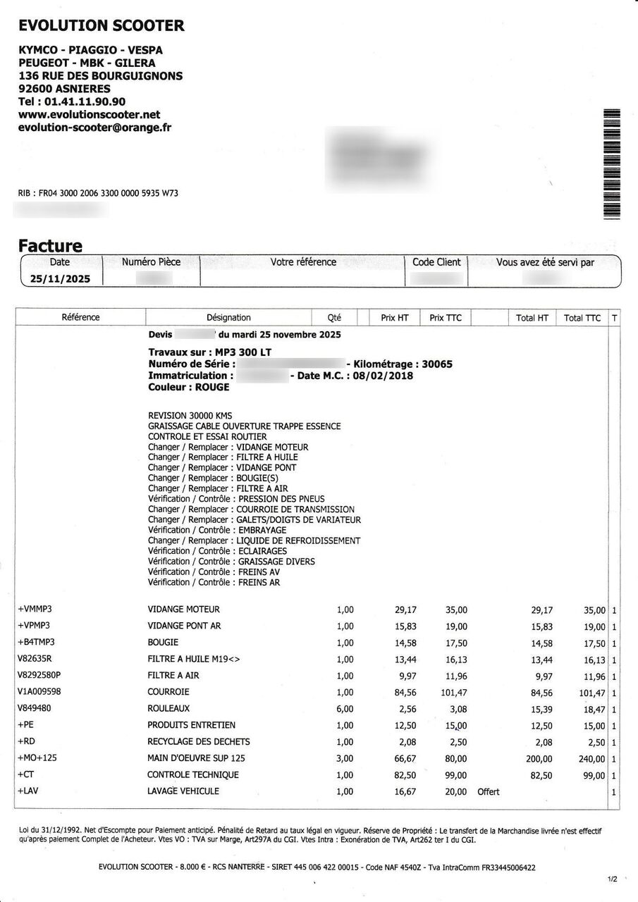 Photo PIAGGIO MP3 300 LT