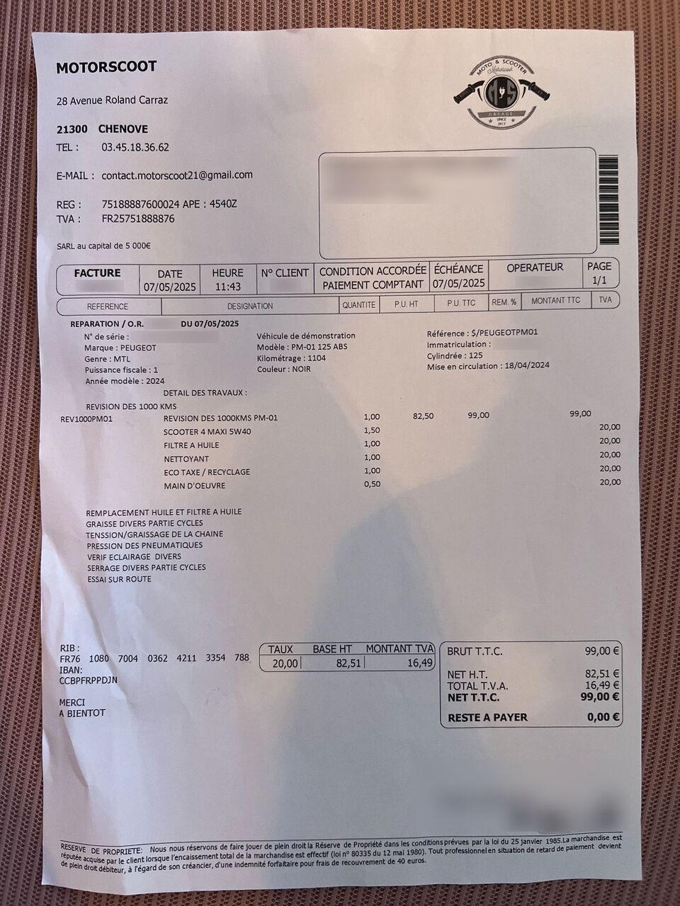 Photo PEUGEOT PM-01 125 ABS