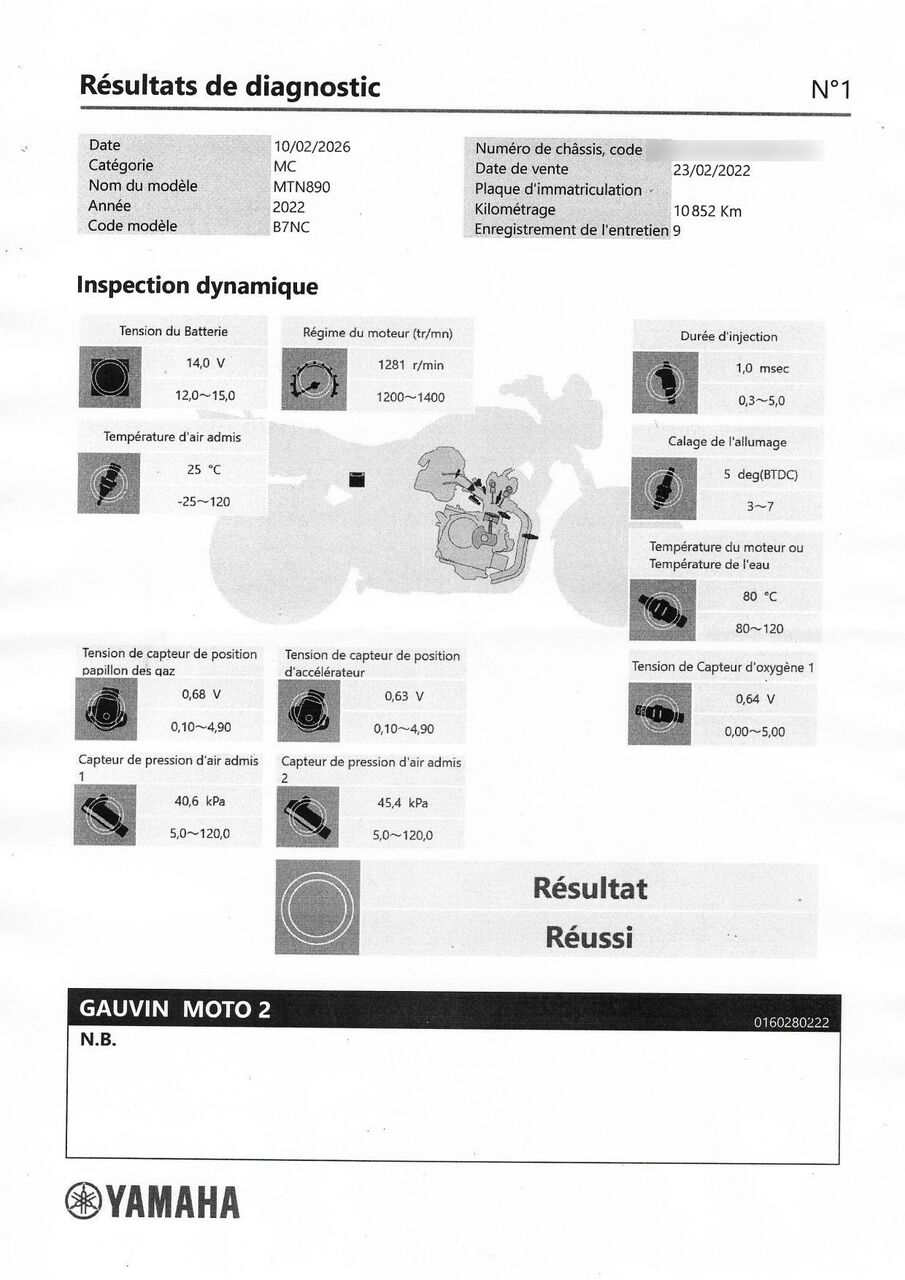 Photo YAMAHA MT 09 890 ABS