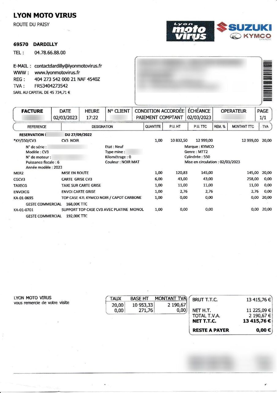 Photo KYMCO CV3 550 ABS