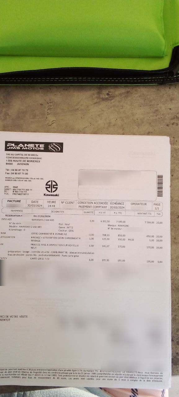 Photo KAWASAKI Z650 A2 ABS