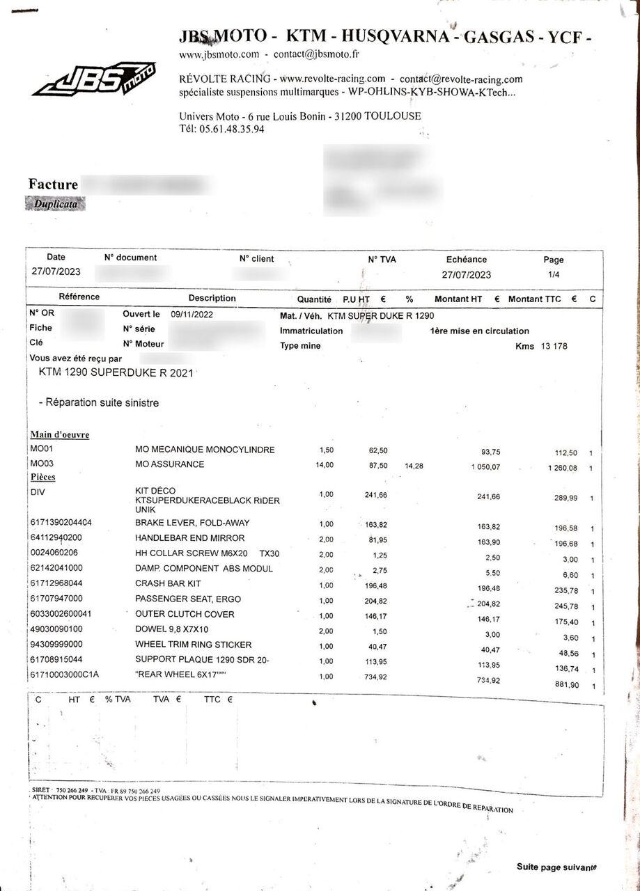Photo KTM SUPER DUKE 1290 R