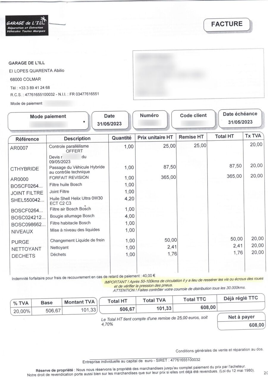 Photo TOYOTA AURIS 1.8 HSD
