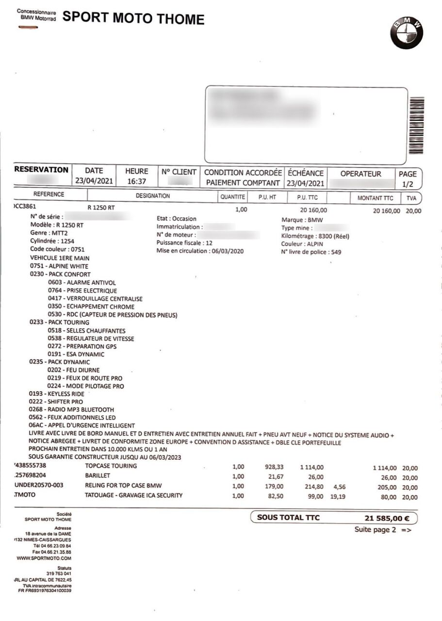 Photo BMW R 1250 RT PACKS 3