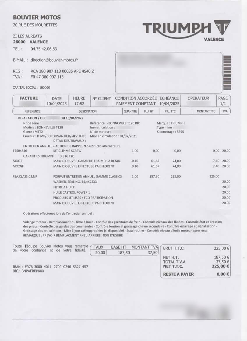 Photo TRIUMPH BONNEVILLE ABS