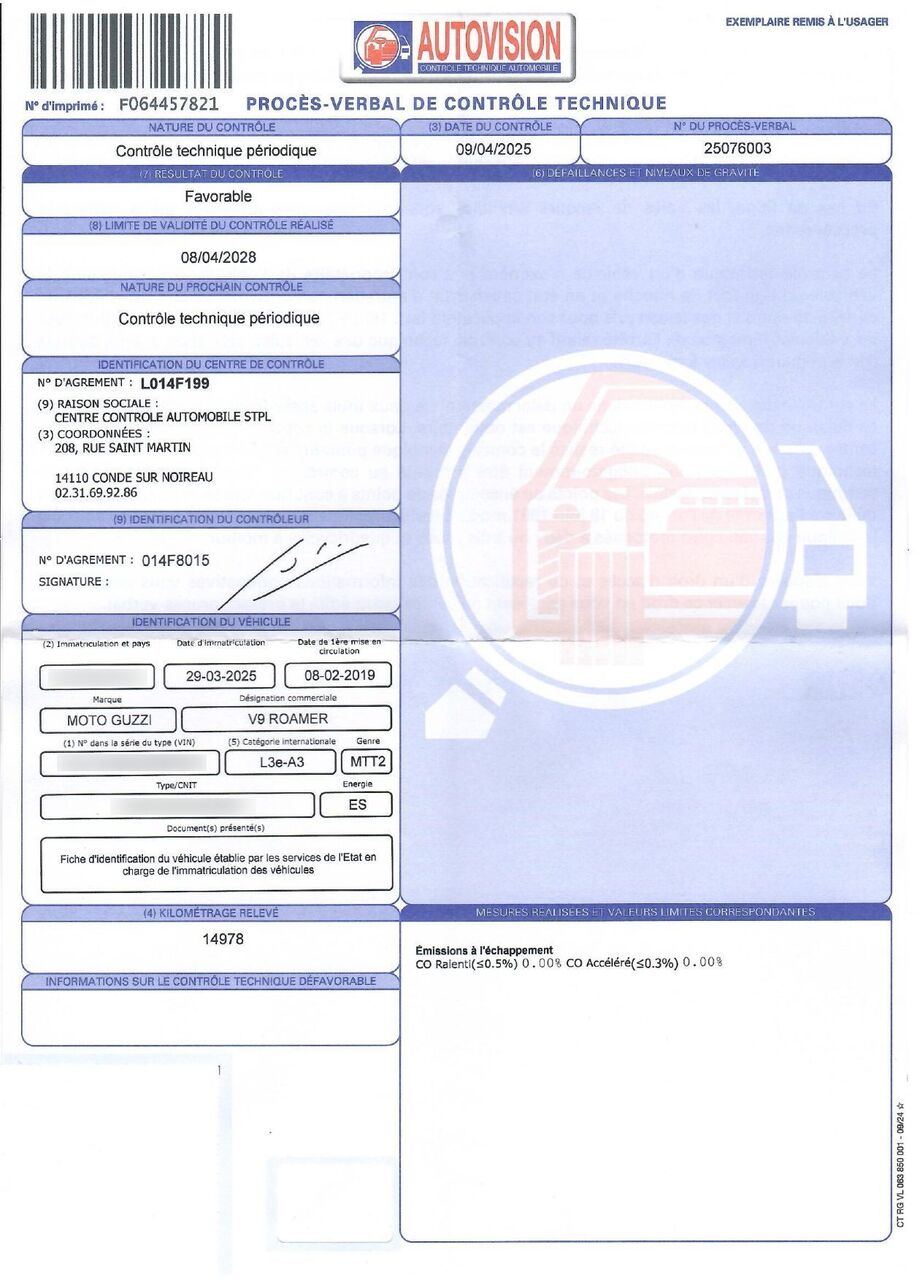 Photo MOTO GUZZI V9 ROAMER