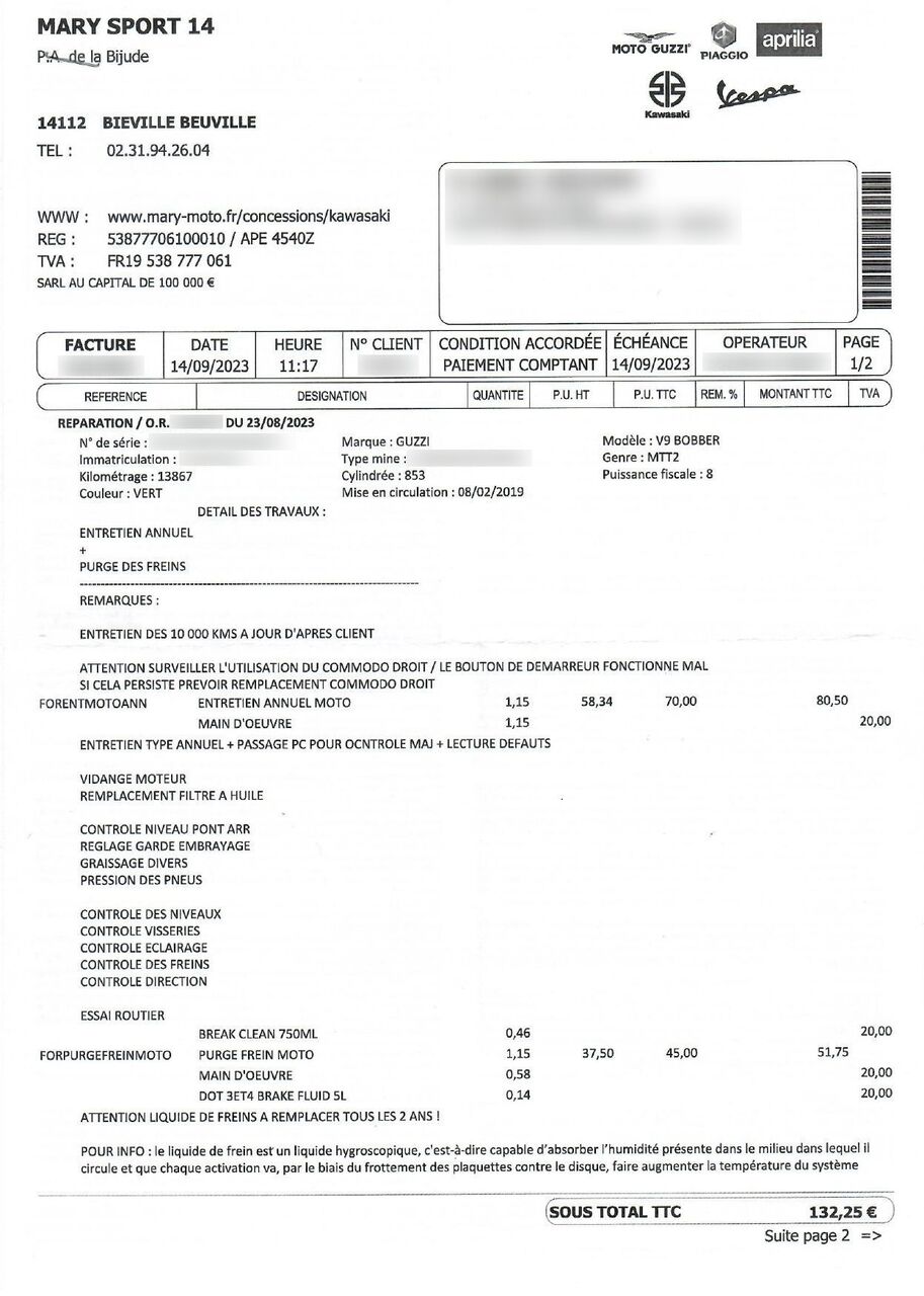 Photo MOTO GUZZI V9 ROAMER