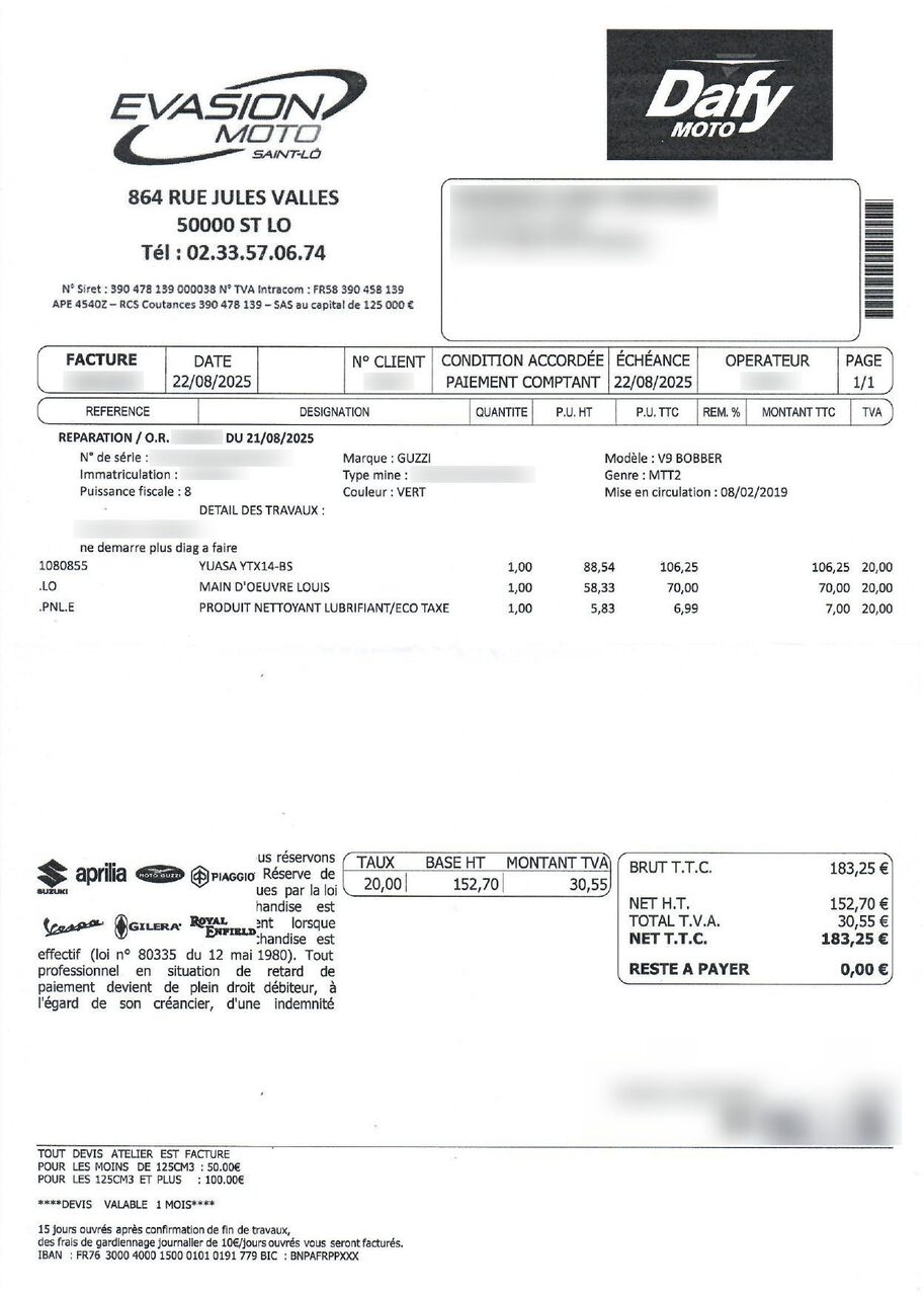 Photo MOTO GUZZI V9 ROAMER